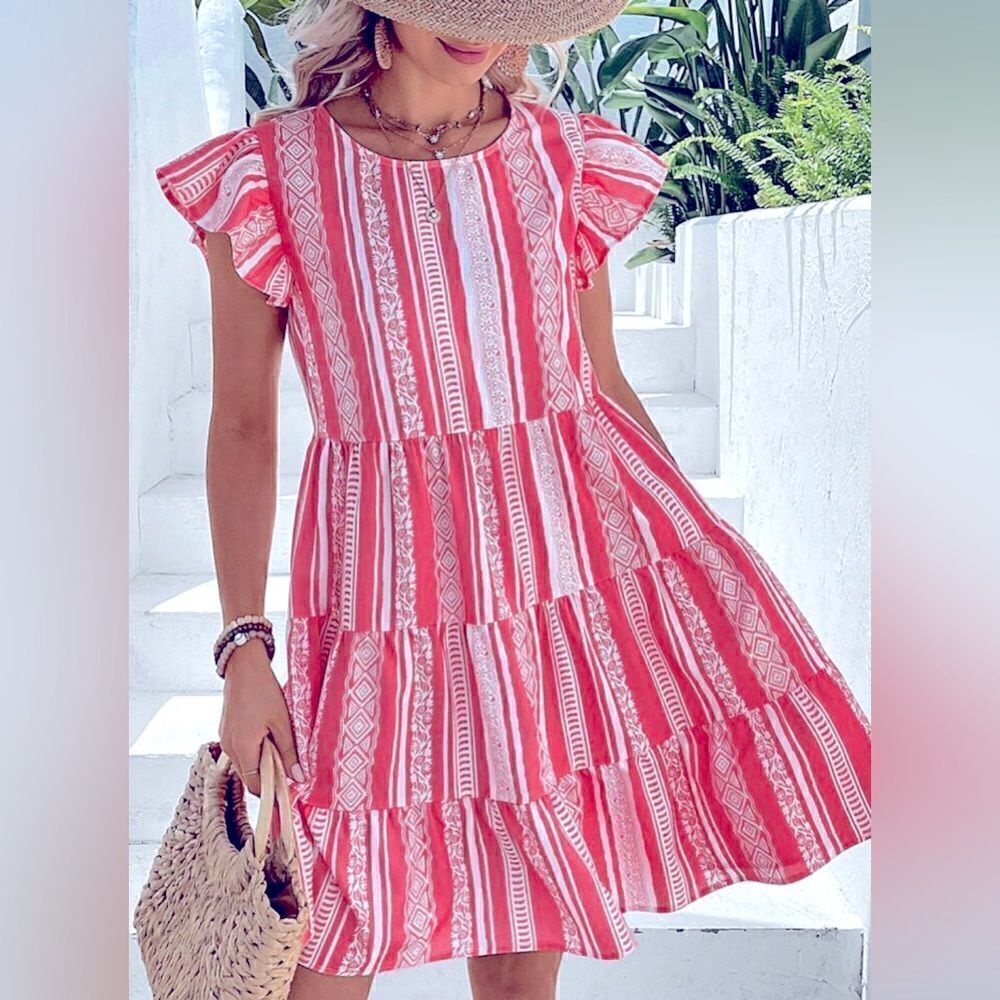 ELAN BOHO BABYDOLL DRESS Size Small - Picture 6 of 15